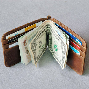 The Jaws | leather money clip wallet - Kraken Wallets