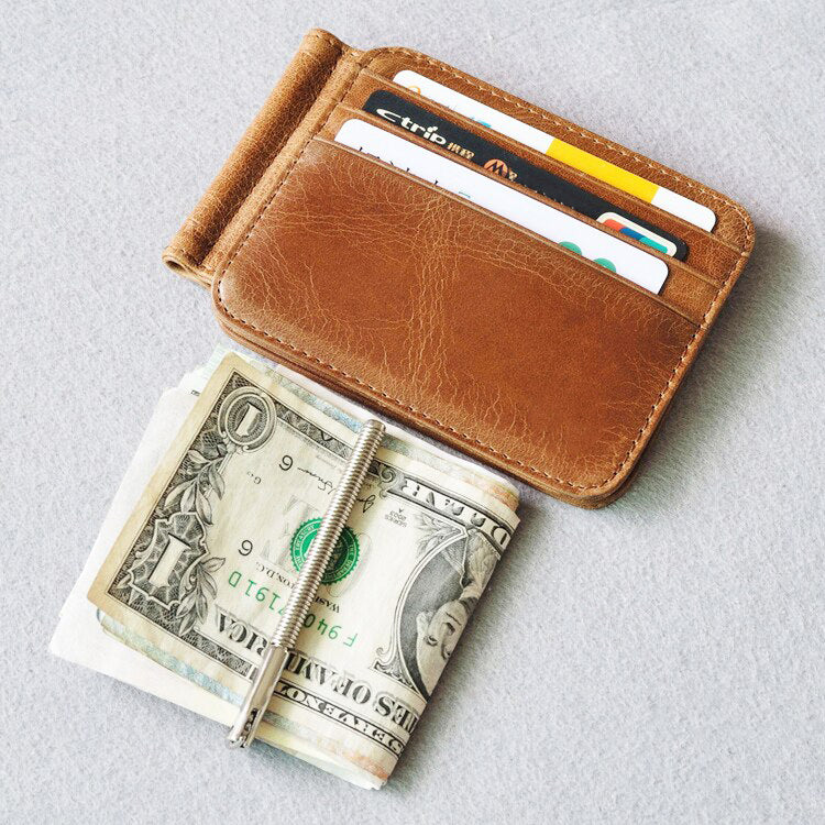 The Jaws  leather money clip wallet