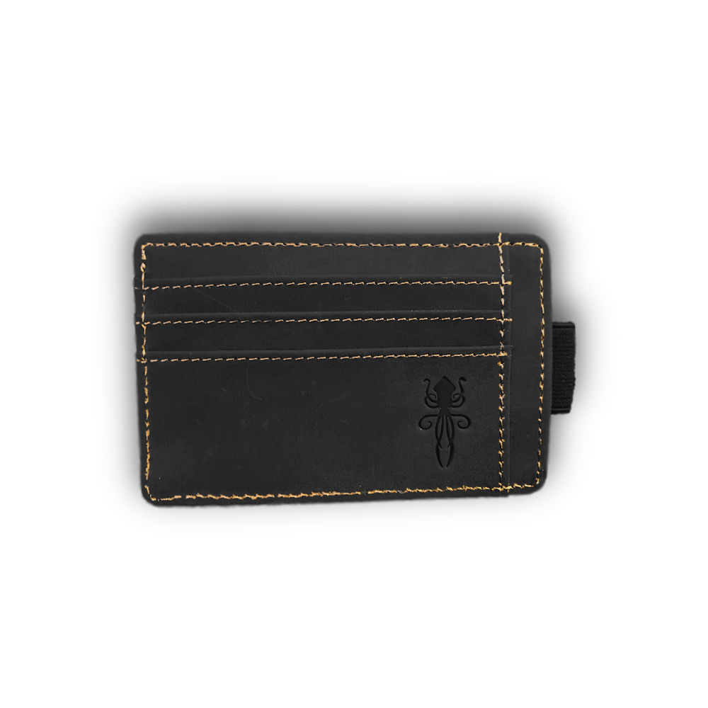 The Quickdraw 2.0 | Crazy Horse Leather Minimalist Wallet - Kraken Wallets